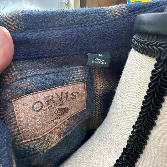Orvis Plaid Button-Up Flannel Shirt Jacket - Picture 5 of 6